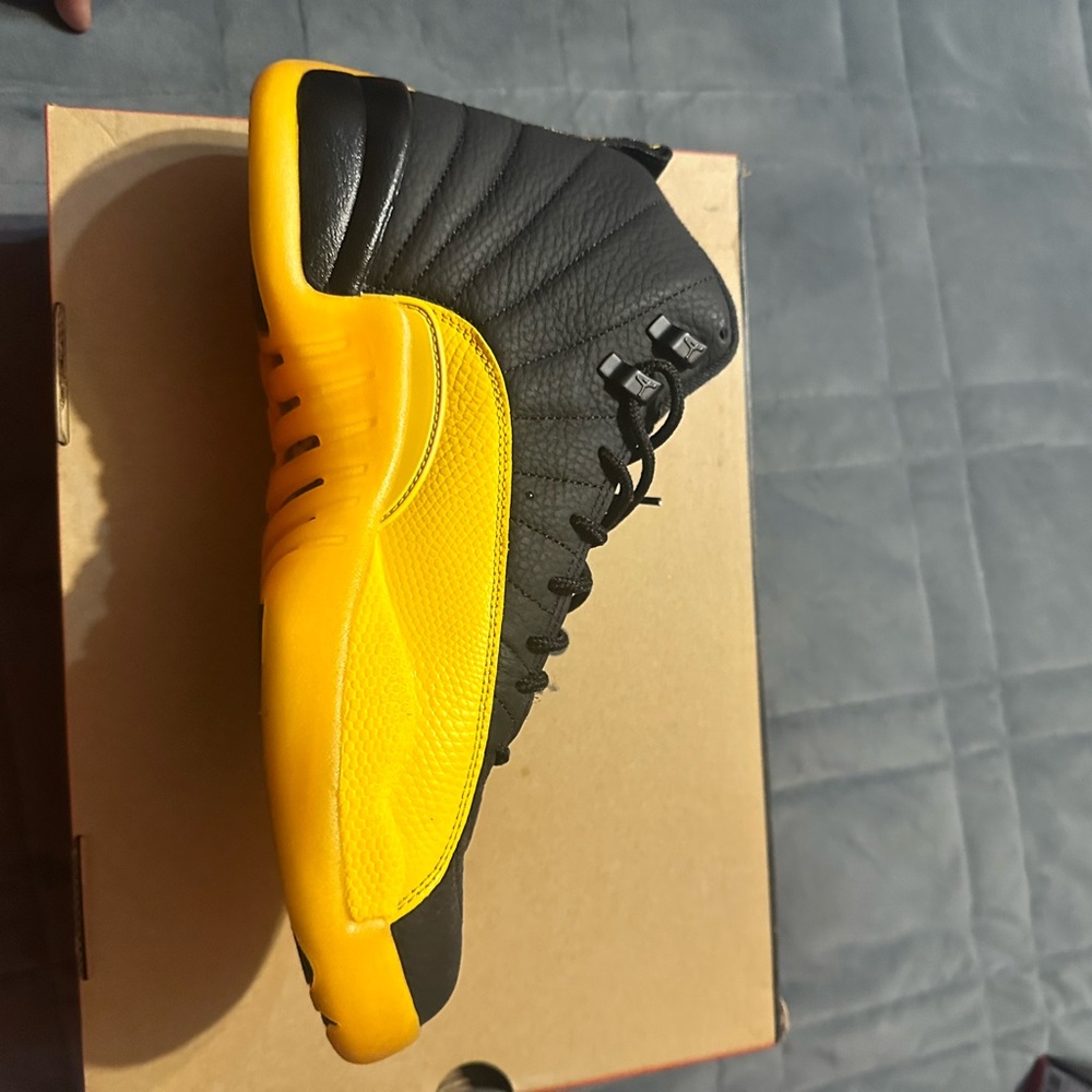 Jordan Black and Yellow Sneakers